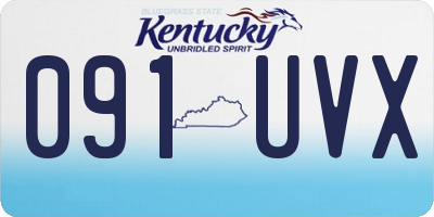 KY license plate 091UVX