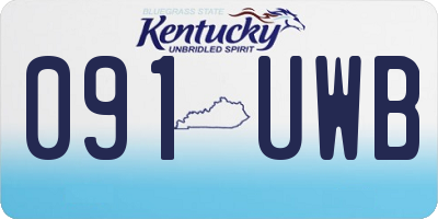 KY license plate 091UWB