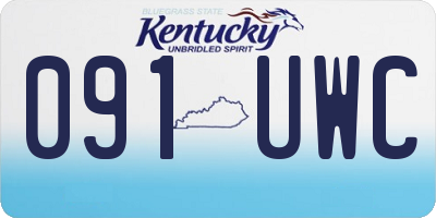 KY license plate 091UWC
