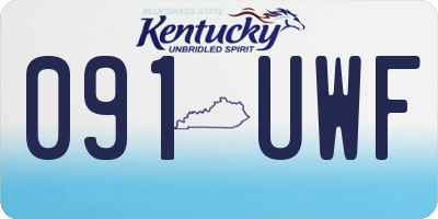 KY license plate 091UWF