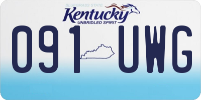 KY license plate 091UWG