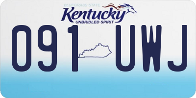 KY license plate 091UWJ