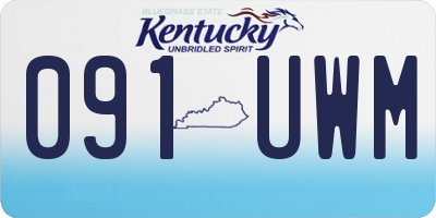 KY license plate 091UWM