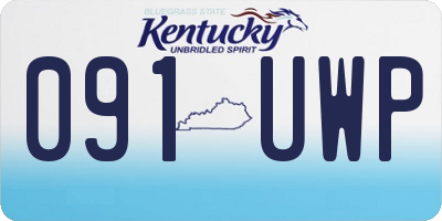 KY license plate 091UWP