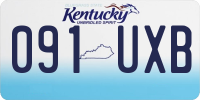 KY license plate 091UXB