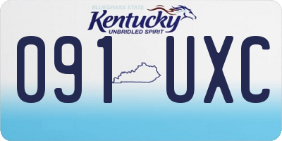 KY license plate 091UXC
