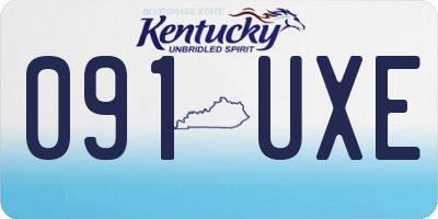 KY license plate 091UXE