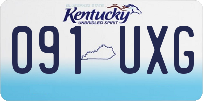 KY license plate 091UXG