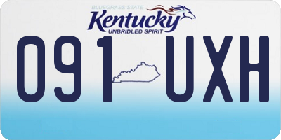 KY license plate 091UXH