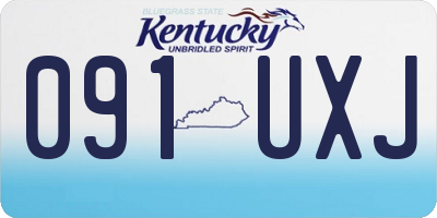 KY license plate 091UXJ