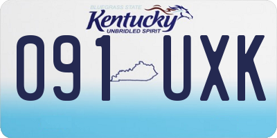 KY license plate 091UXK