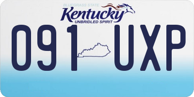 KY license plate 091UXP