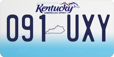 KY license plate 091UXY