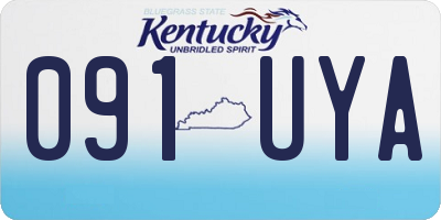 KY license plate 091UYA