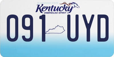 KY license plate 091UYD