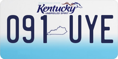 KY license plate 091UYE