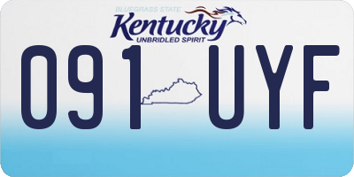 KY license plate 091UYF