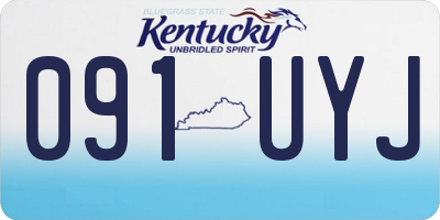KY license plate 091UYJ