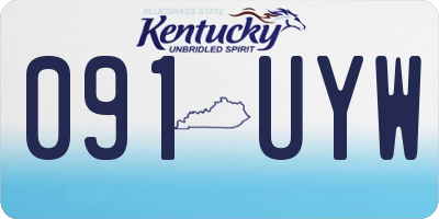 KY license plate 091UYW