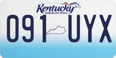 KY license plate 091UYX
