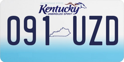 KY license plate 091UZD