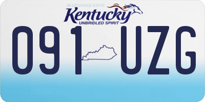 KY license plate 091UZG