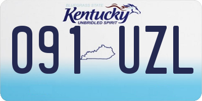 KY license plate 091UZL