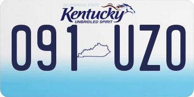 KY license plate 091UZO