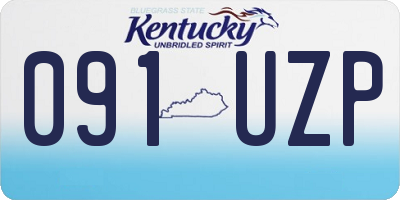 KY license plate 091UZP