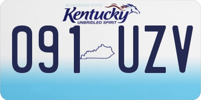 KY license plate 091UZV