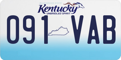 KY license plate 091VAB