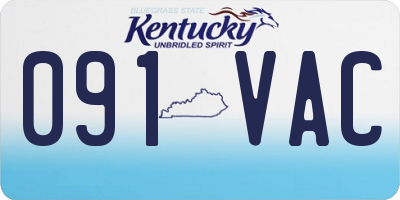 KY license plate 091VAC