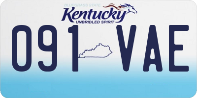 KY license plate 091VAE