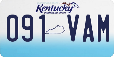 KY license plate 091VAM
