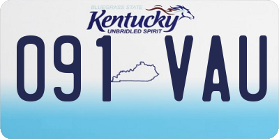 KY license plate 091VAU