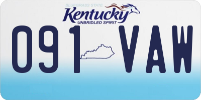 KY license plate 091VAW