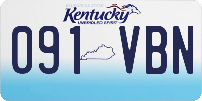 KY license plate 091VBN