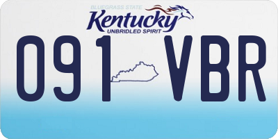 KY license plate 091VBR