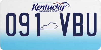 KY license plate 091VBU