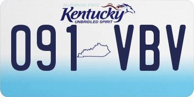 KY license plate 091VBV