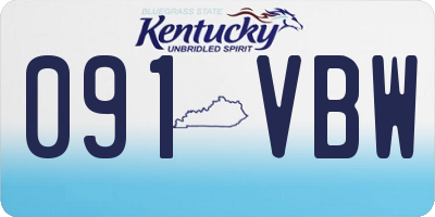 KY license plate 091VBW