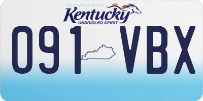 KY license plate 091VBX