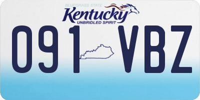 KY license plate 091VBZ