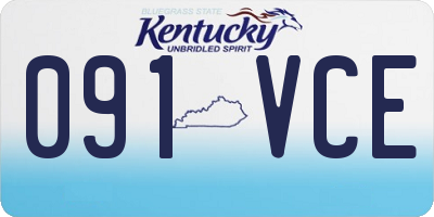 KY license plate 091VCE