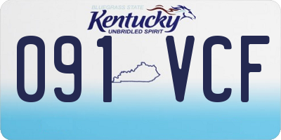 KY license plate 091VCF