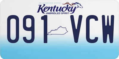KY license plate 091VCW