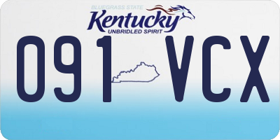 KY license plate 091VCX