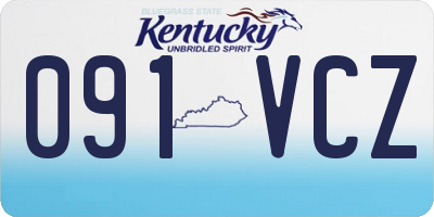 KY license plate 091VCZ