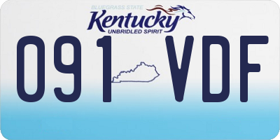 KY license plate 091VDF