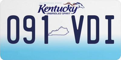 KY license plate 091VDI